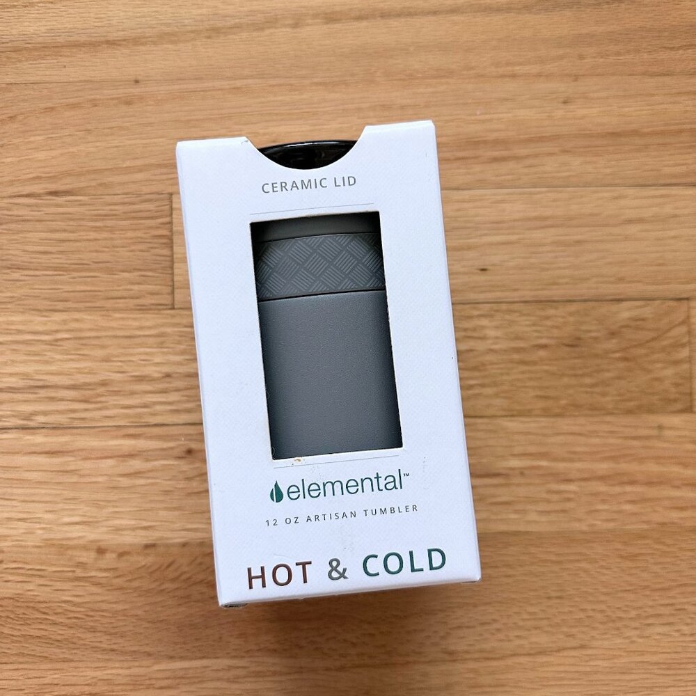 NEW Elemental Artisan Insulated Tumbler Triple Wall Travel Mug eBay logo 12oz